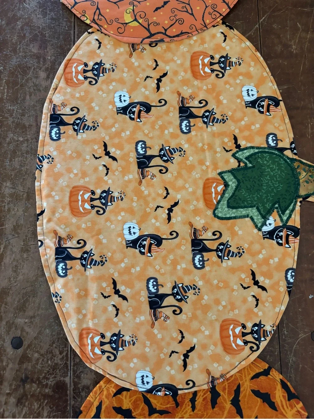 Crows Owls and Black cats Halloween Themed Fabric Table Runner